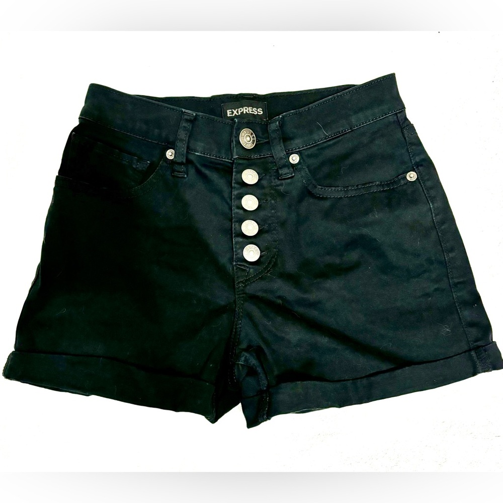 Express Button Up Shorts - Picture 2 of 11